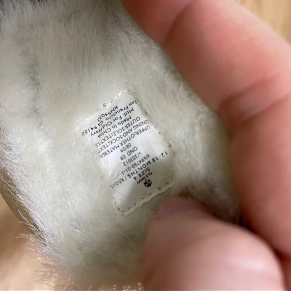 Old Navy Faux Fur Lined Ankle Boots Sz 4 Baby